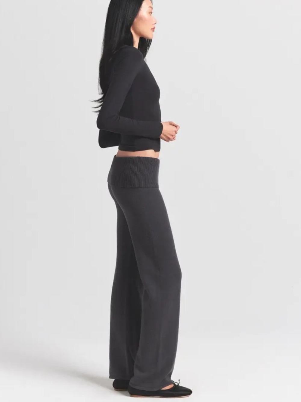 SKIMS NWT Sweater Knit Pants - Ash - Picture 3 of 6